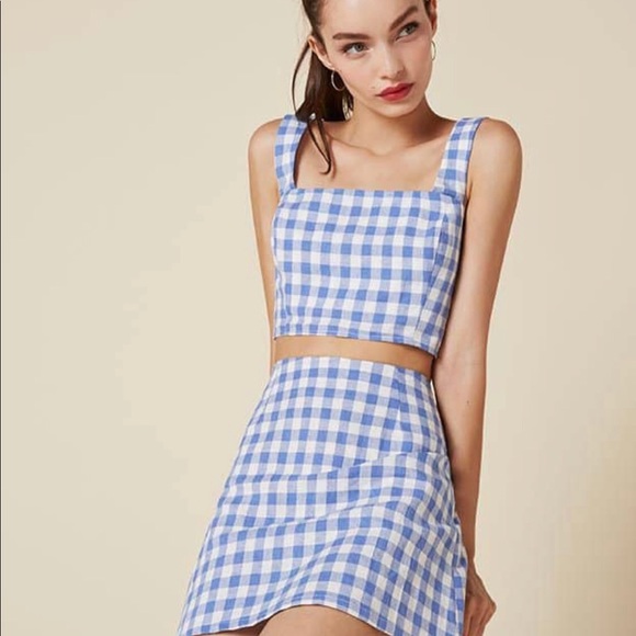 Reformation Braelynn Crop Top and Skirt Set - Picture 3 of 6